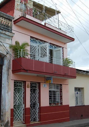 'House front' Casas particulares are an alternative to hotels in Cuba.